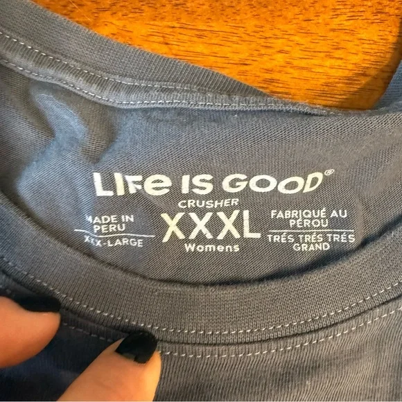 Life Is Good women’s Navy Long Sleeve Tee with Colorful Trees crusher size XXXL - Picture 3 of 7